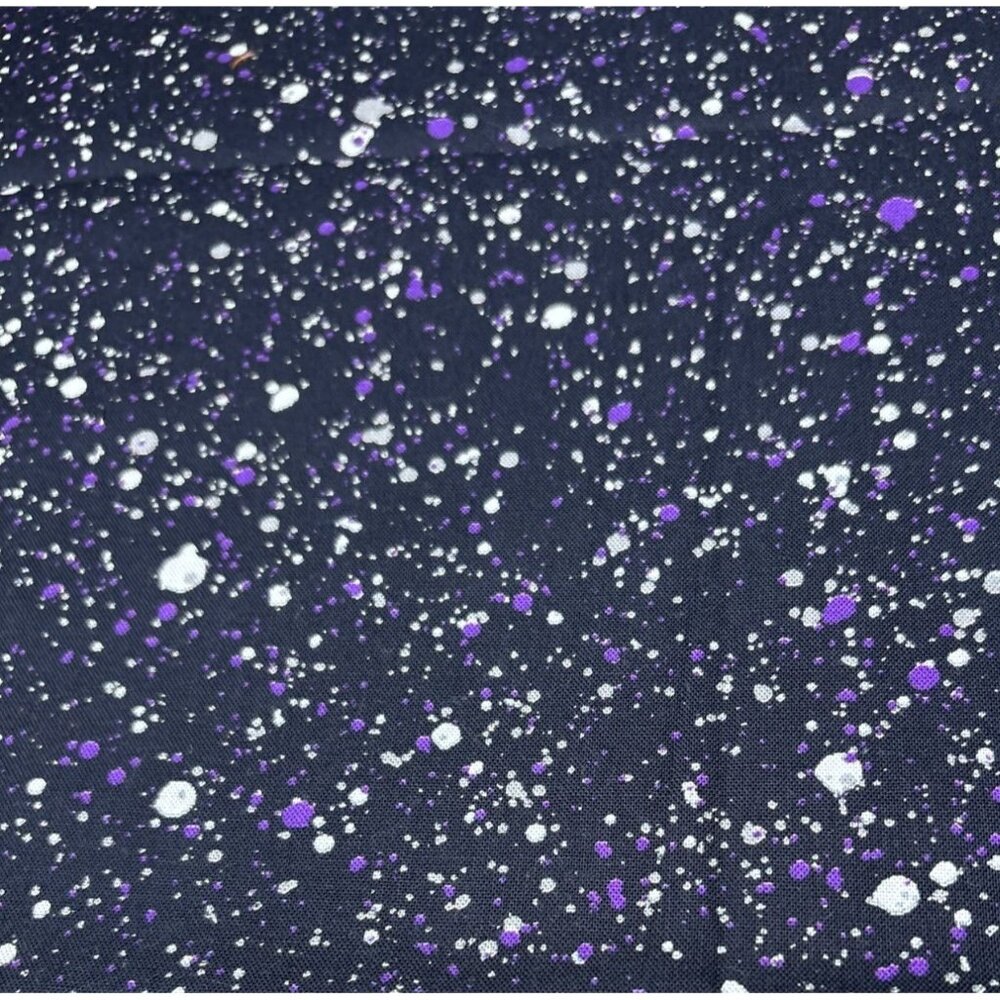 Joann Purple White Splatter Cotton Fabric 24"x44" Crafts Sewing Projects